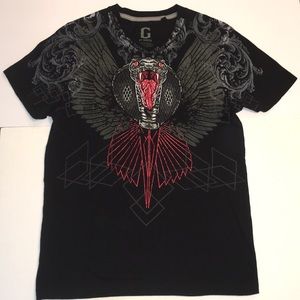 G by Guess Winged Cobra Snake Head Graphic Tee